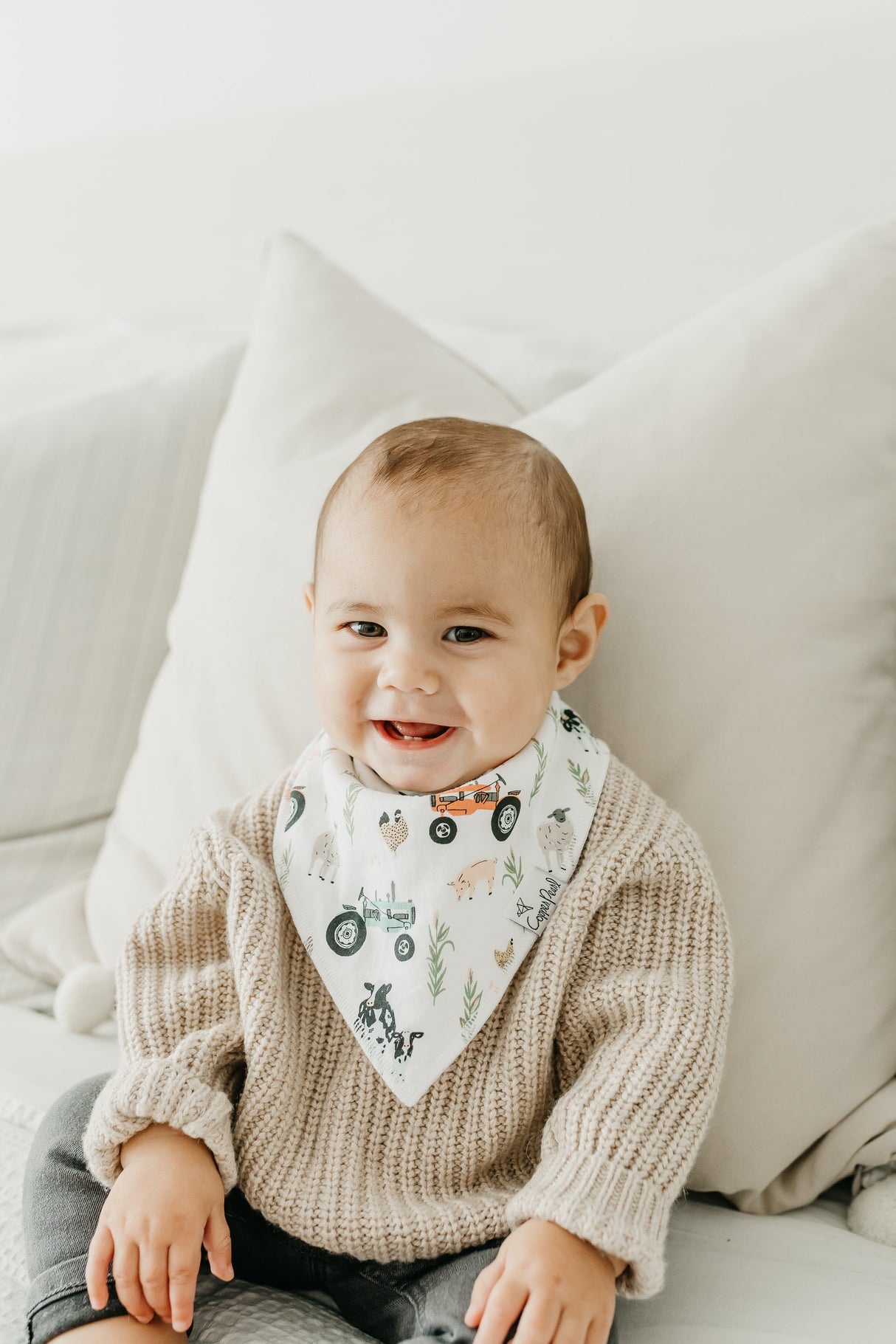 Baby Bandana Bibs in Jo by Copper Pearl