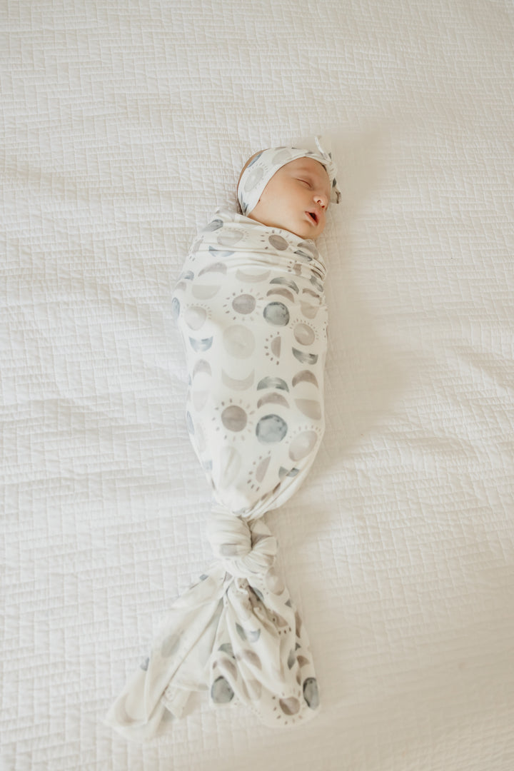 Knit Swaddle Blanket in Eclipse by Copper Pearl