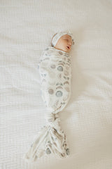 Knit Swaddle Blanket in Eclipse by Copper Pearl