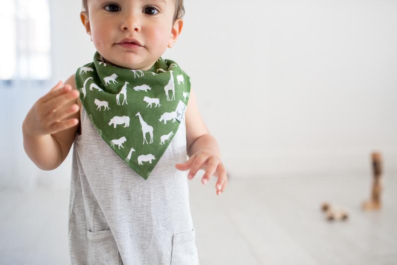 Baby Bandana Bibs in Safari Set by Copper Pearl