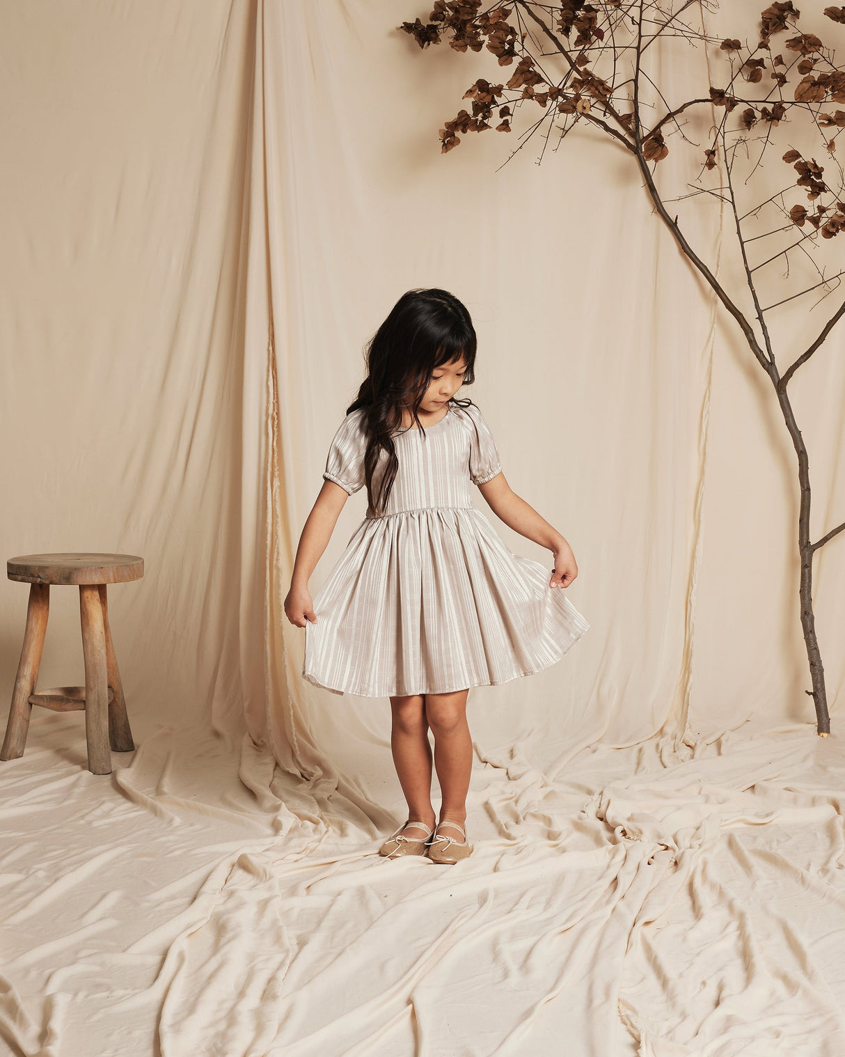 Luisa Dress in Dove Grey by Noralee