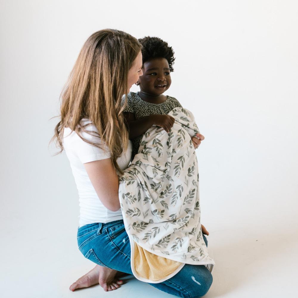 Three-Layer Quilt in Fern by Copper Pearl