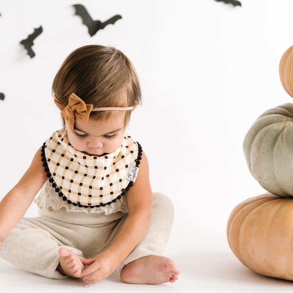 Fashion Trimmed Bib Set in Casper by Copper Pearl