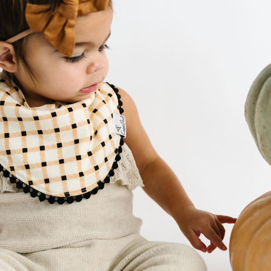 Fashion Trimmed Bib Set in Casper by Copper Pearl