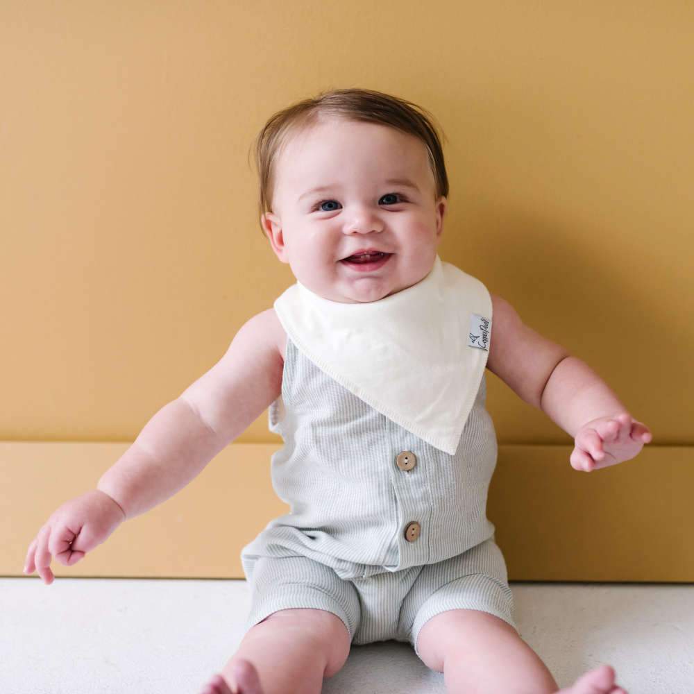 Baby Bandana Bibs in Stone by Copper Pearl