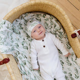 Knit Swaddle Blanket in Fern by Copper Pearl