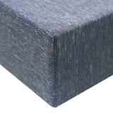 Premium Knit Fitted Crib Sheet in Denim by Copper Pearl