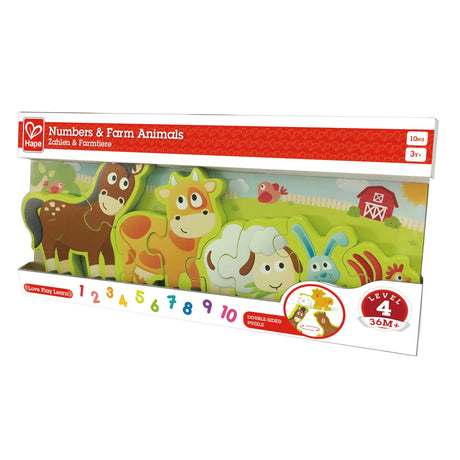 Numbers and Farm Animals Puzzle by Hape