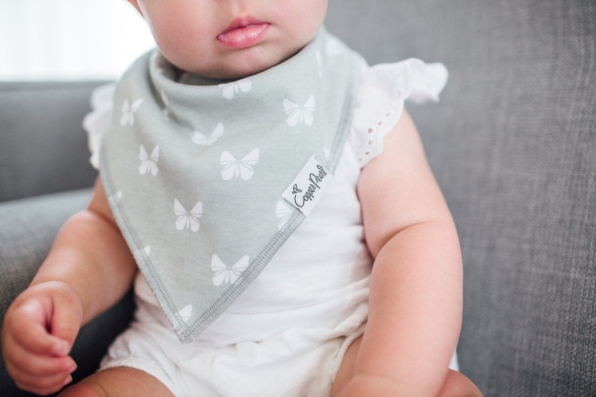 Baby Bandana Bibs in Willow Set by Copper Pearl