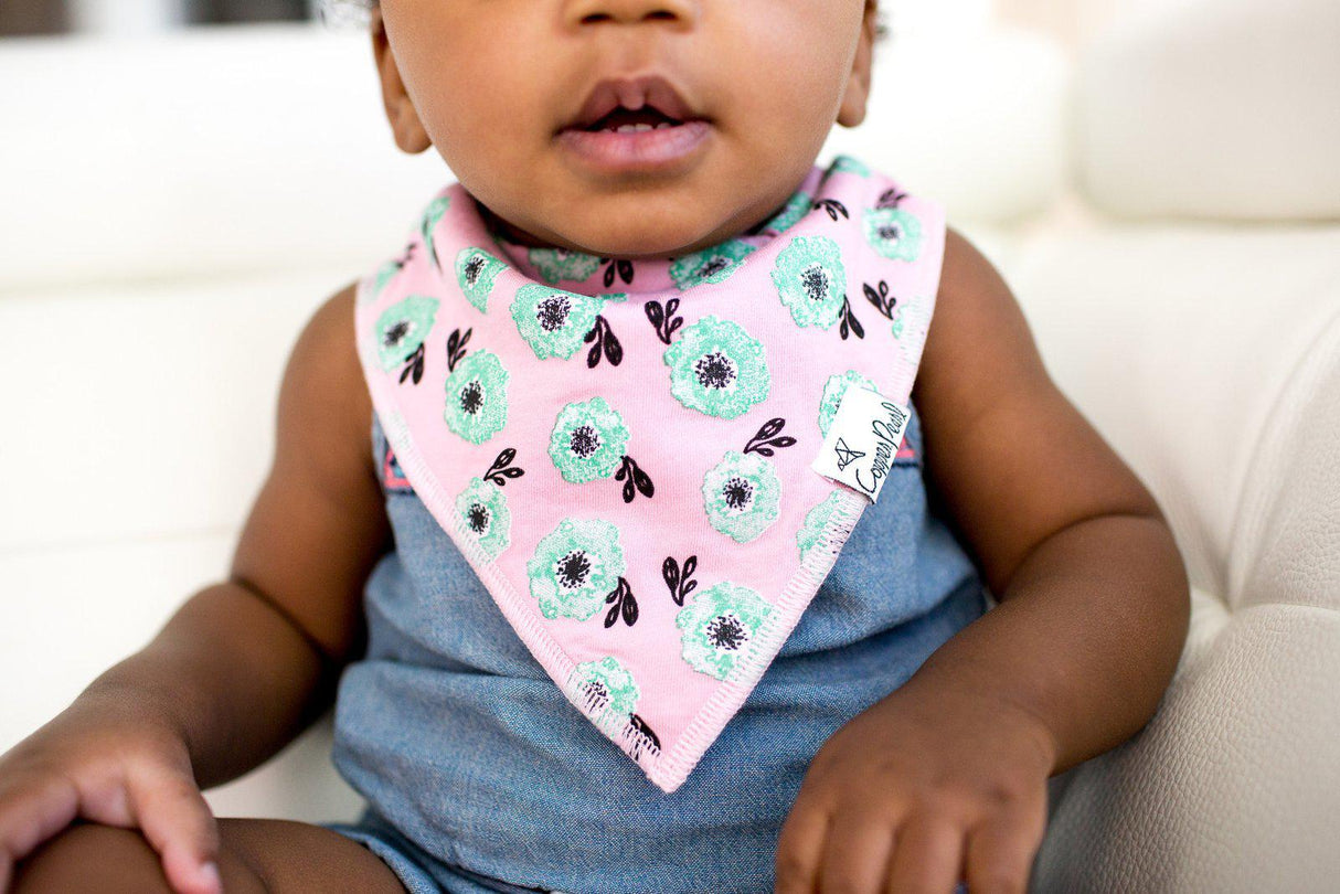 Baby Bandana Bibs in Bloom Set by Copper Pearl