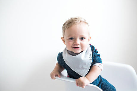 Baby Bandana Bibs in Grey Basics Set by Copper Pearl