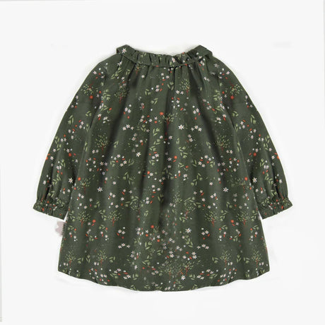 Green Floral Dress in Viscose by Sourismini