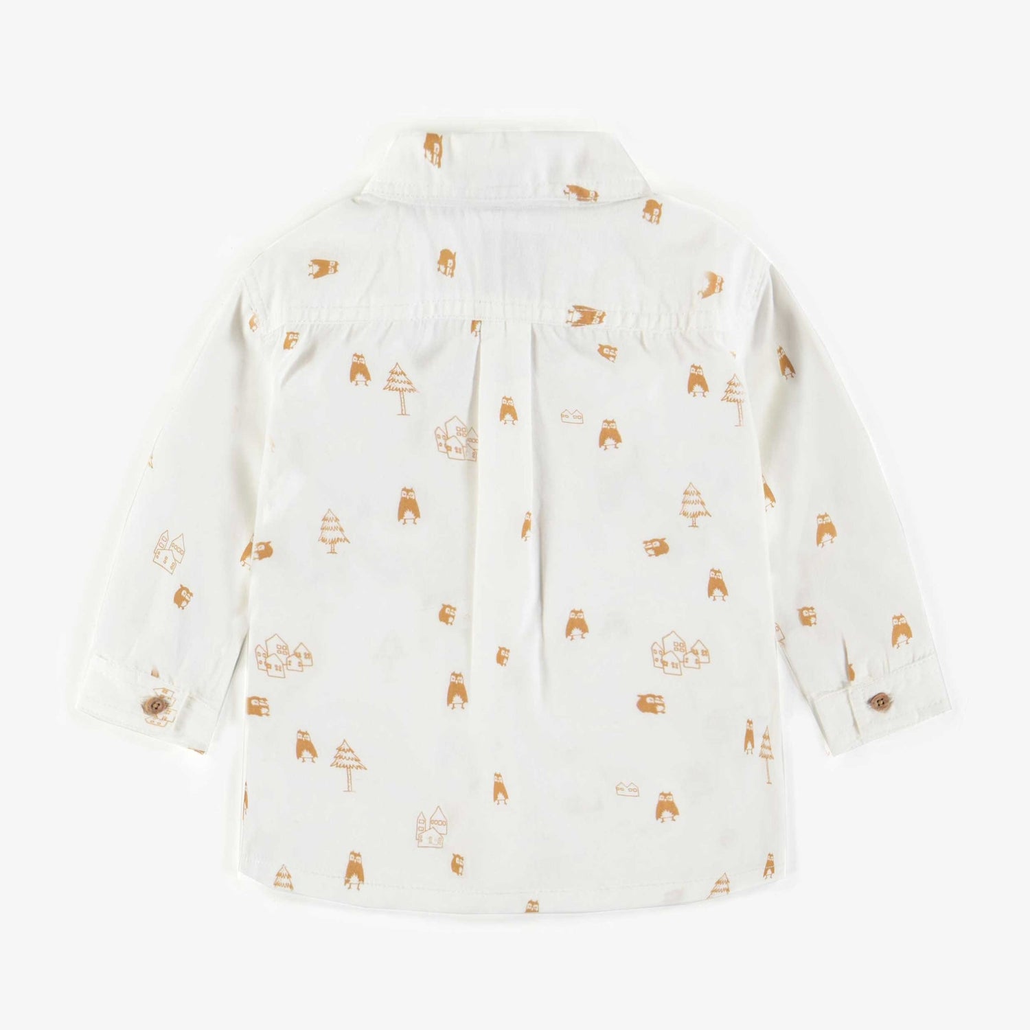 Cream Shirt in Orange Forrest by Sourismini