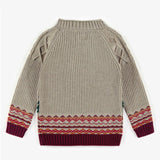 Beige Knitted Holiday Sweater by Sourismini