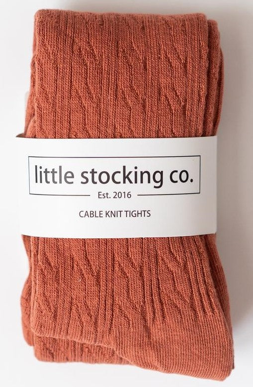 Cable Knit Footless Tights by Little Stocking Co.