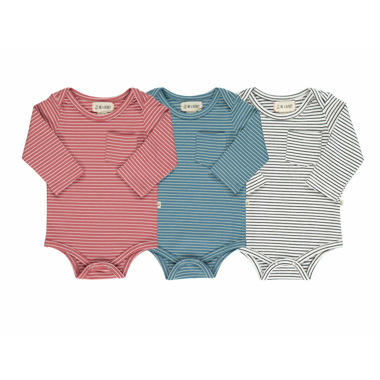 Tellico Long Sleeve Onesies Striped by Me + Henry