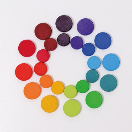 Wooden Coins in Rainbow by Grimm's