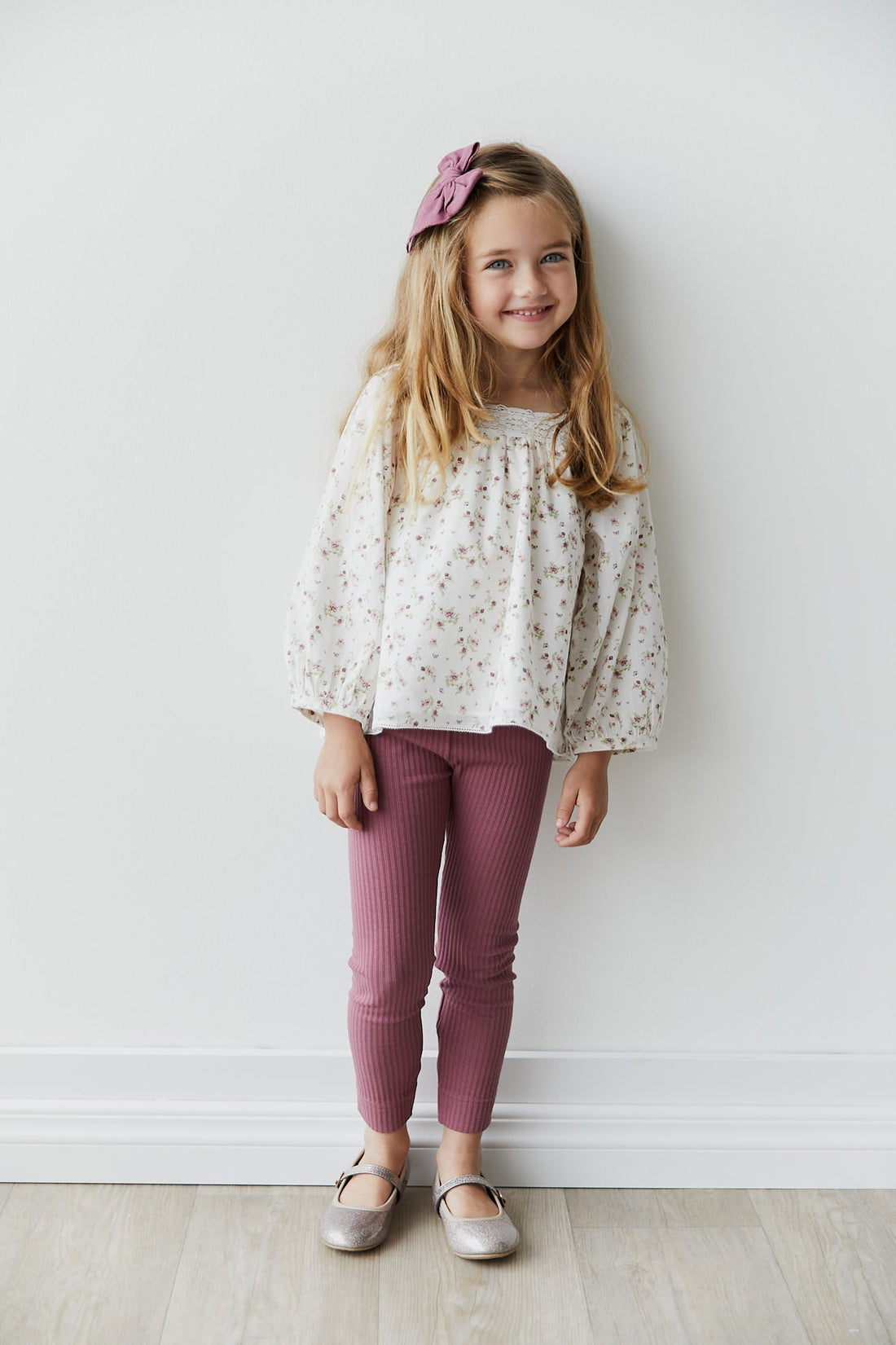 Cotton Modal Leggings in Petal by Jamie Kay