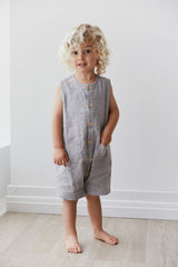 James Linen/Cotton Romper in Quarry by Jamie Kay