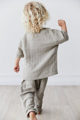 Organic Cotton Muslin Rowan Top in Twig by Jamie Kay