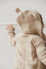 Check Bear Knit Cardigan - Arthur Jacquard by Jamie Kay