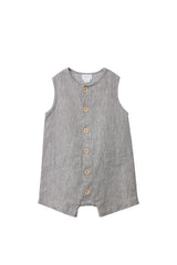 James Linen/Cotton Romper in Quarry by Jamie Kay