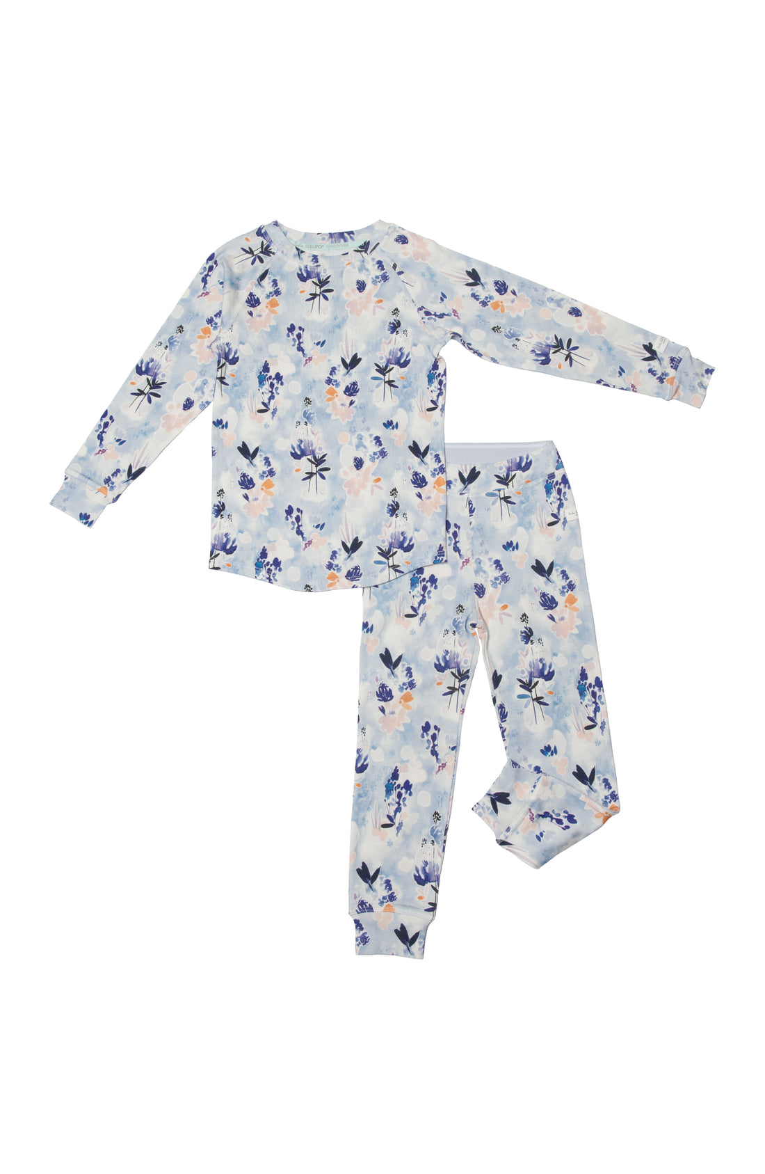 2-Piece Pajama Set in Ink Floral by Loulou Lollipop