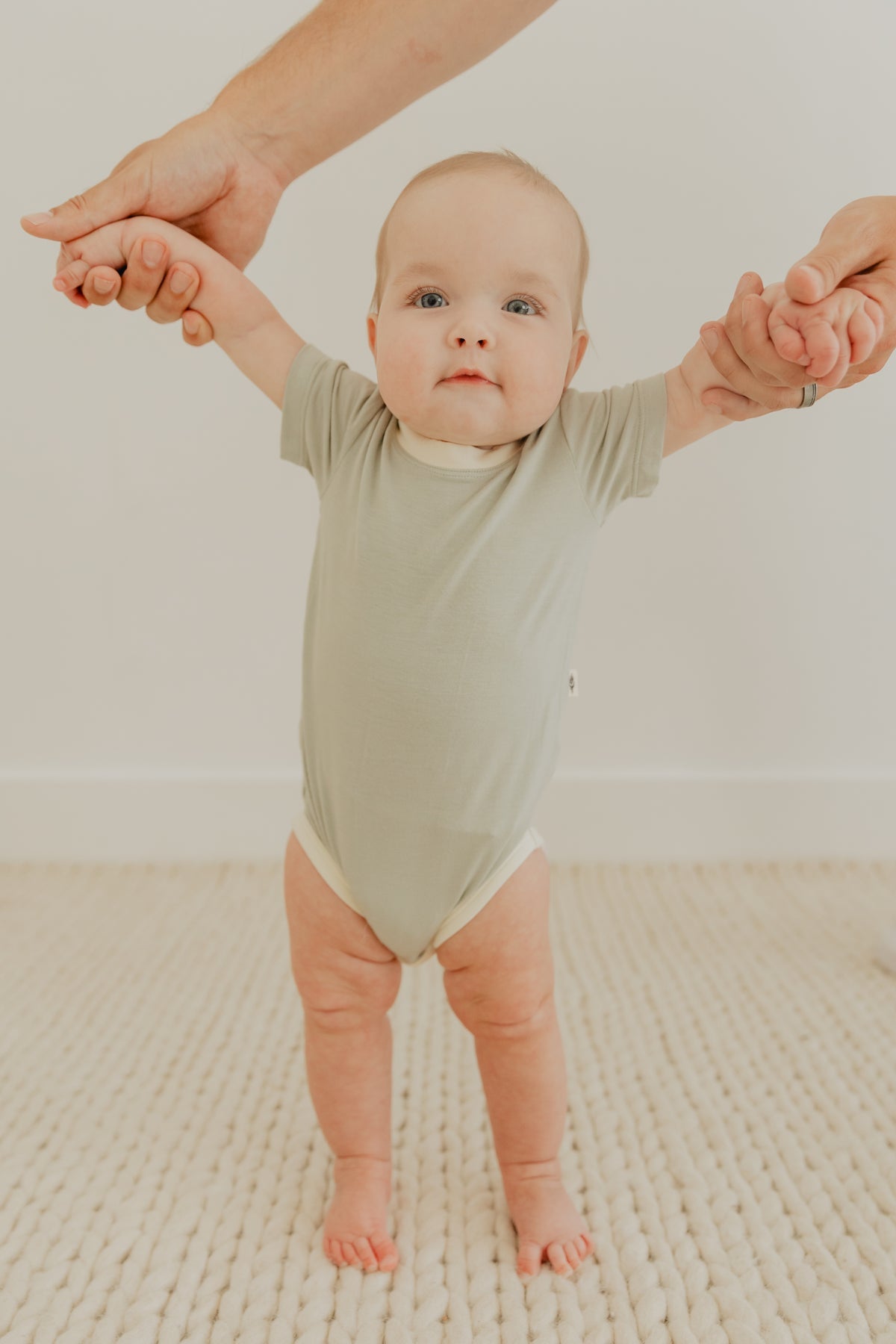 Short Sleeve Bodysuit in Sage by babysprouts