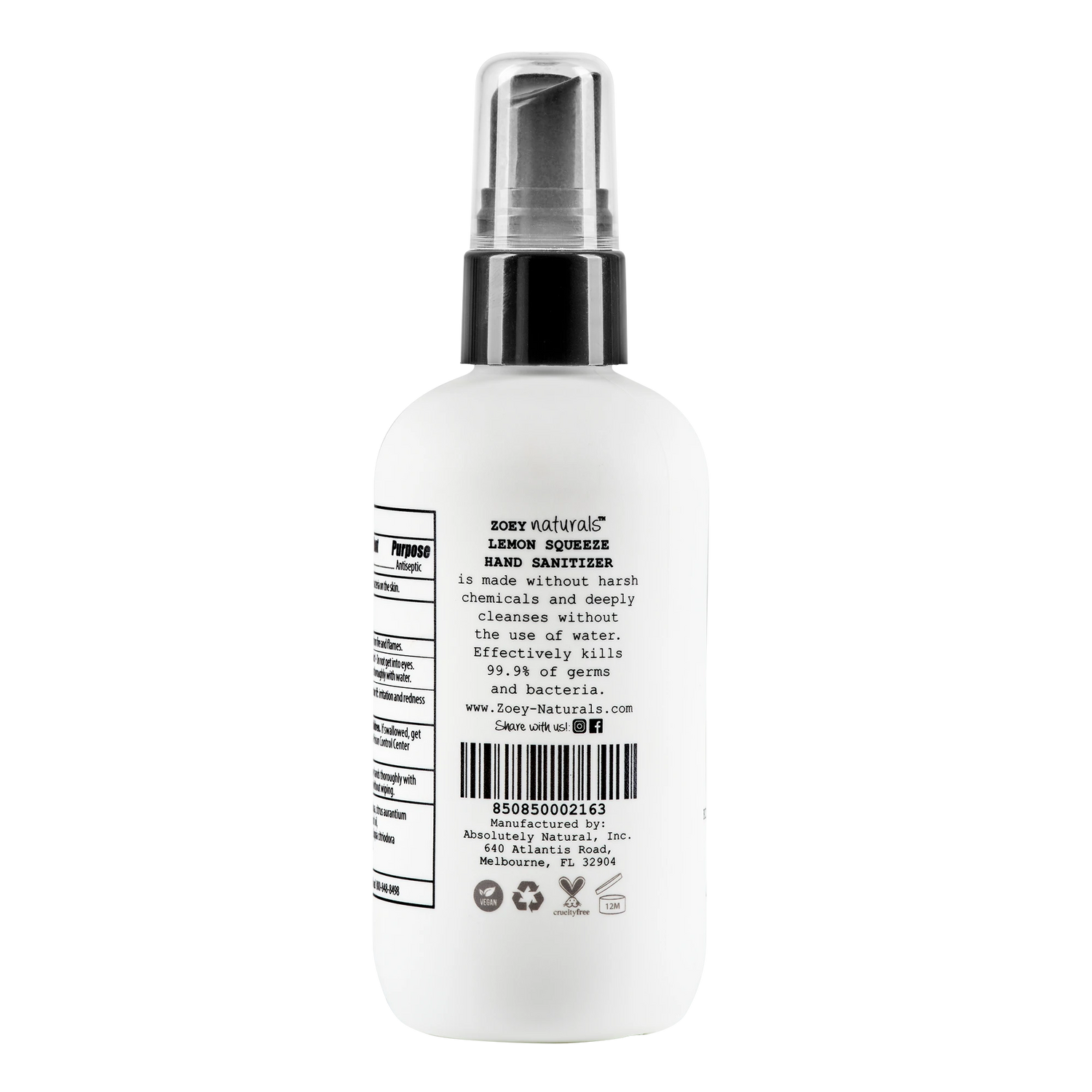 Zoey Naturals - Lemon Squeeze Hand Sanitizer