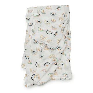 Loulou Lollipop - Muslin Swaddle - Neutral Rainbow