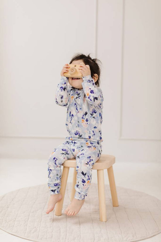 2-Piece Pajama Set in Ink Floral by Loulou Lollipop