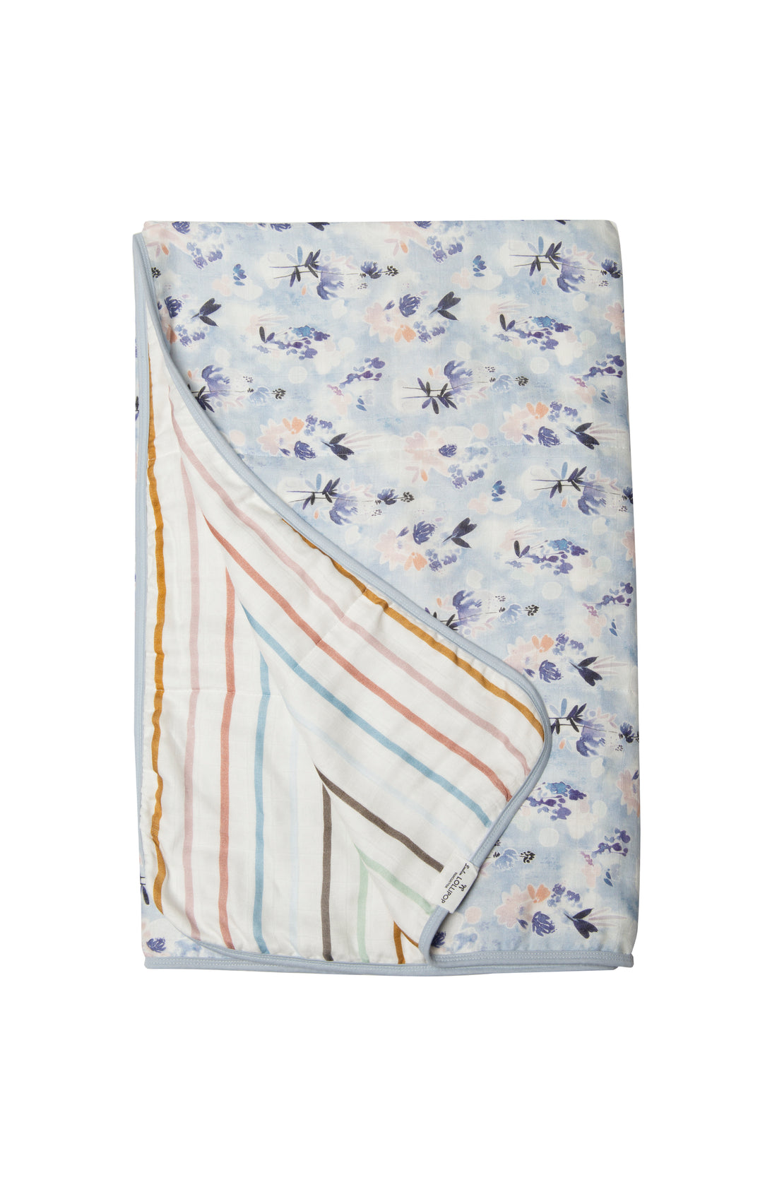 Muslin Quilt Blanket in Ink Floral by Loulou Lollipop