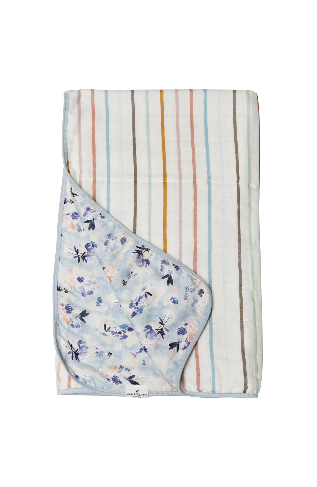 Muslin Quilt Blanket in Ink Floral by Loulou Lollipop
