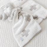 Double-Layer Bamboni Mini Blanket in Swiss Cross by Saranoni