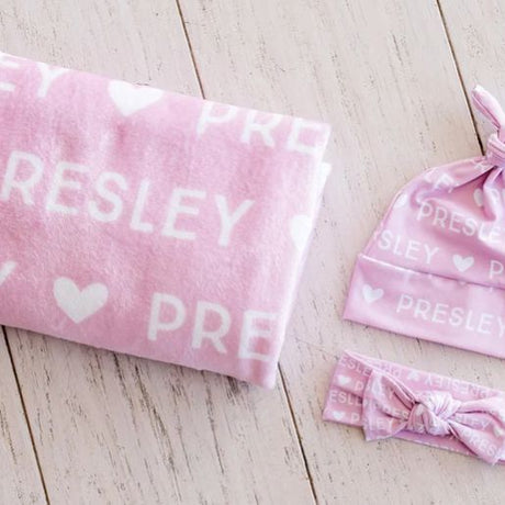 Sugar + Maple Personalized Bow | Heart Icon Repeating Name