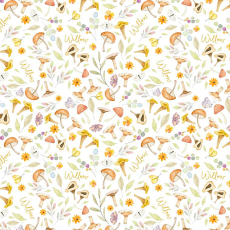 Sugar + Maple Personalized Changing Pad Cover | Whimsical Mushroom