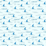 Sugar + Maple Personalized Crib Sheet | Shark Fin