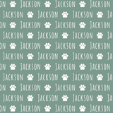 Sugar + Maple Plush Minky Fleece Personalized Blanket | Paw Icon Repeating Name