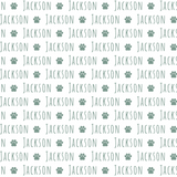 Sugar + Maple Plush Minky Fleece Personalized Blanket | Paw Icon Repeating Name