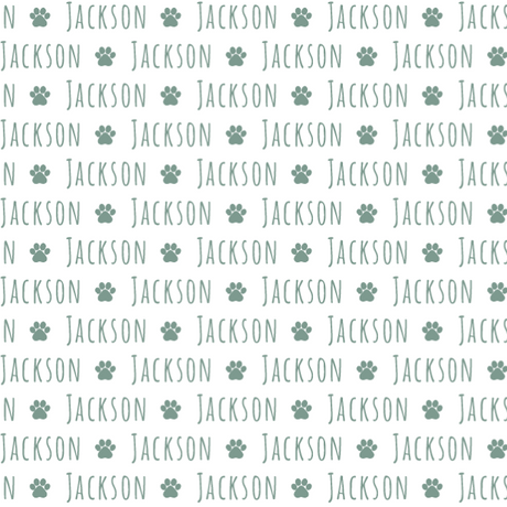 Sugar + Maple Plush Minky Fleece Personalized Blanket | Paw Icon Repeating Name