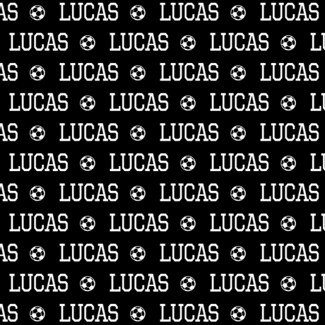 Sugar + Maple Plush Minky Fleece Personalized Blanket | Soccer Icon Repeating Name