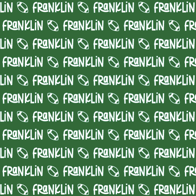 Sugar + Maple Plush Minky Fleece Personalized Blanket | Football Icon Repeating Name