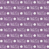 Sugar + Maple Plush Minky Fleece Personalized Blanket | Flower Icon Repeating Name