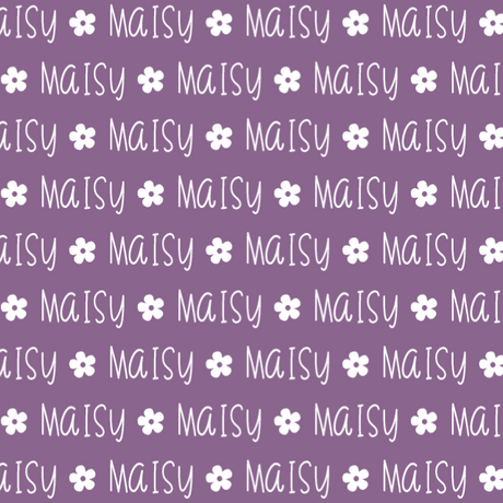 Sugar + Maple Plush Minky Fleece Personalized Blanket | Flower Icon Repeating Name