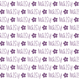 Sugar + Maple Plush Minky Fleece Personalized Blanket | Flower Icon Repeating Name