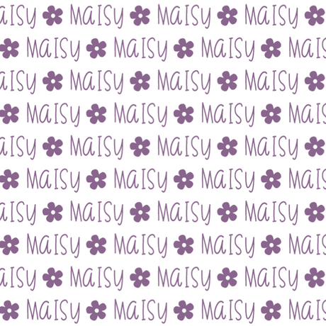 Sugar + Maple Plush Minky Fleece Personalized Blanket | Flower Icon Repeating Name