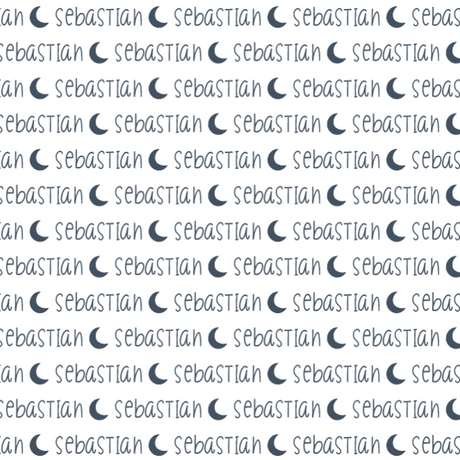 Sugar + Maple Plush Minky Fleece Personalized Blanket | Moon Icon Repeating Name