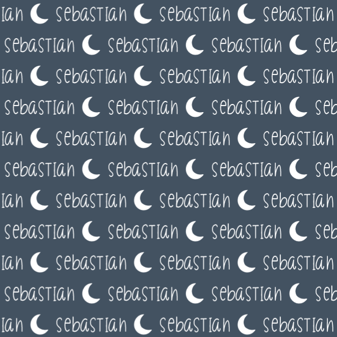 Sugar + Maple Plush Minky Fleece Personalized Blanket | Moon Icon Repeating Name