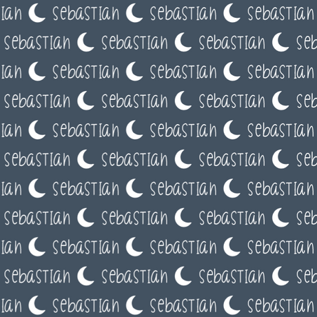 Sugar + Maple Plush Minky Fleece Personalized Blanket | Moon Icon Repeating Name