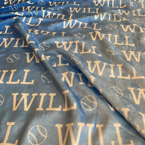 Sugar + Maple Plush Minky Fleece Personalized Blanket | Atmosphere Ombre